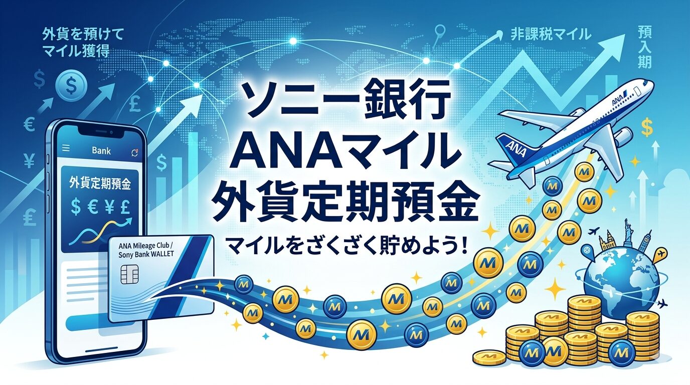 ソニー銀行 ANAマイル定期預金を徹底解説｜マイルをざくざく貯めよう