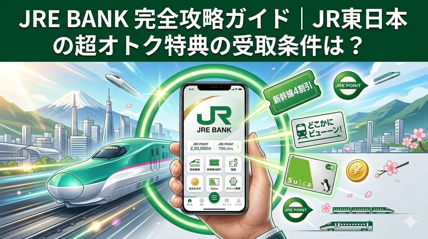 JRE BANK特典ガイド｜新幹線4割引・Suicaグリーン券・ビューーン割引を完全解説