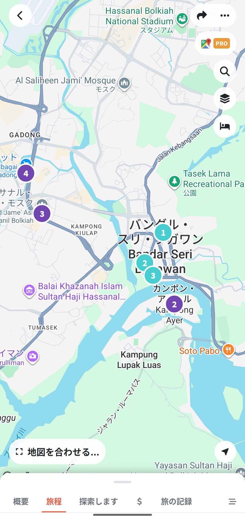 Wanderlogのブルネイ全体地図